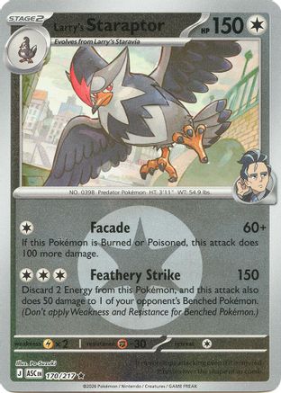 Image of Larry's Staraptor (170/217) (Energy Symbol Pattern) [Mega Evolution: Ascended Heroes]