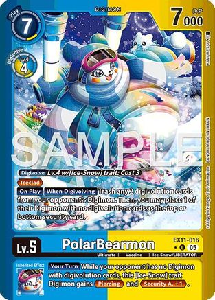 Image of PolarBearmon [EX11-016] (Alternate Art) [Dawn of Liberator]