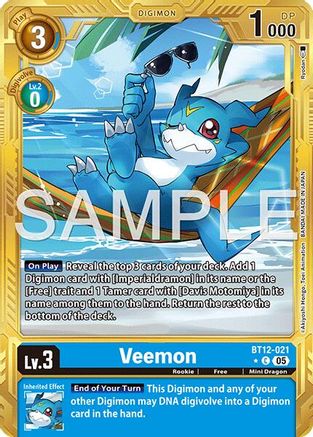 Image of Veemon [BT12-021] (Alternate Art) [Advanced Booster Digimon Generation]