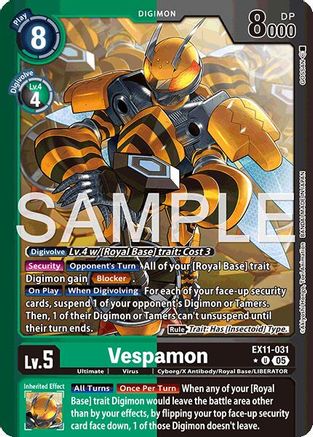 Image of Vespamon (Limited Foil) (EX11-031) - Dawn of Liberator Foil