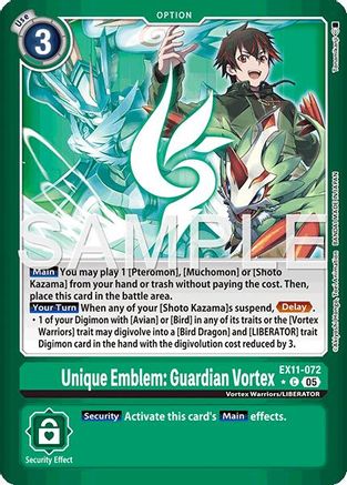 Image of Unique Emblem: Guardian Vortex [EX11-072] (Alternate Art) [Dawn of Liberator]