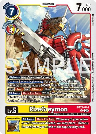 Image of RizeGreymon [BT21-044] [Advanced Booster Digimon Generation]