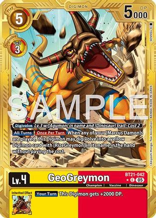 Image of GeoGreymon [BT21-042] (Alternate Art) [Advanced Booster Digimon Generation]