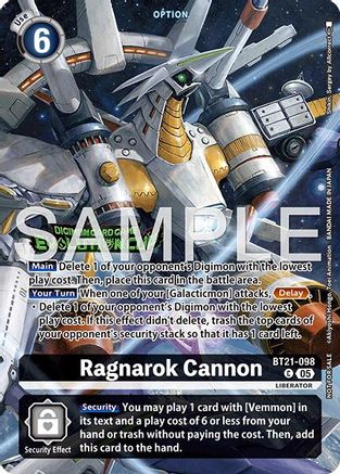 Image of Ragnarok Cannon (Evolution Cup 2026 Vol. 1 Top 4) (BT21-098) - World Convergence Foil