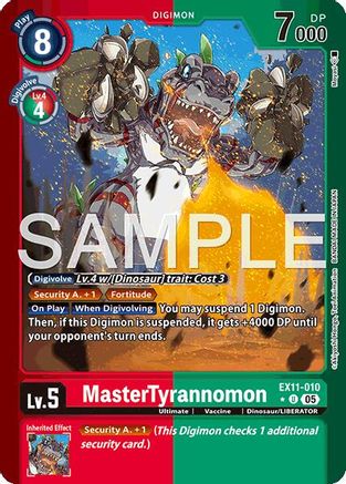 Image of MasterTyrannomon [EX11-010] (Alternate Art) [Dawn of Liberator]