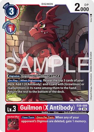 Image of Guilmon [EX8-009] (X Antibody) [Advanced Booster Digimon Generation]