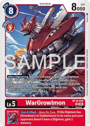 Image of WarGrowlmon [BT12-016] [Advanced Booster Digimon Generation]