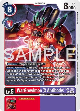 Image of WarGrowlmon [EX8-015] (X Antibody) [Advanced Booster Digimon Generation]