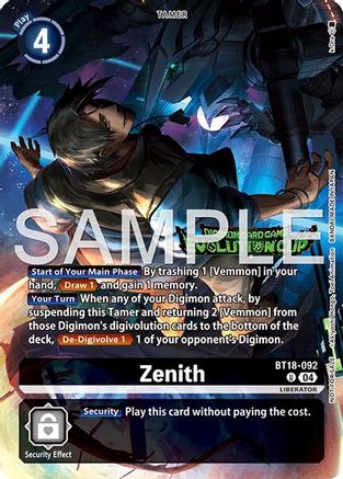 Image of Zenith (Evolution Cup 2026 Vol. 1 Winner) (BT18-092) - Release Special Booster 2.0 Foil