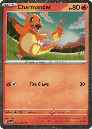 Image of Charmander (020/217) (Cosmos Holo) [Miscellaneous Cards]