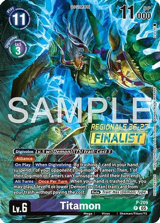 Image of Titamon (Regionals 26-27 Season 1 Finalist) (P-209) - Digimon Promotion Cards Foil