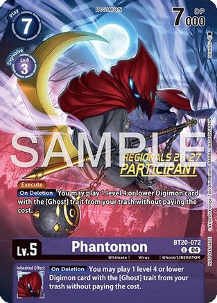 Image of Phantomon (Regionals 26-27 Season 1 Participant) (BT20-072) - Release Special Booster 2.5 Foil