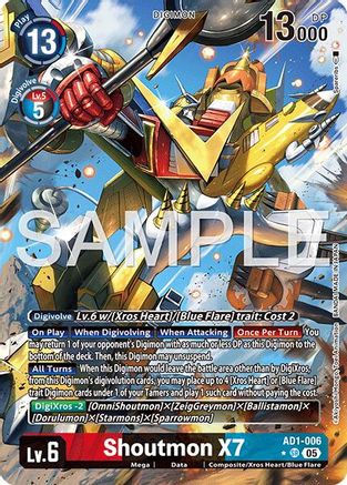 Image of Shoutmon X7 [AD1-006] (Alternate Art) [Advanced Booster Digimon Generation]