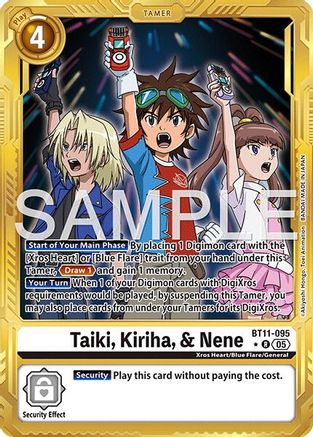 Image of Taiki, Kiriha, & Nene [BT11-095] (Alternate Art) [Advanced Booster Digimon Generation]