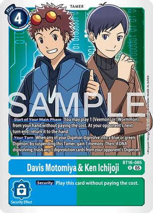 Image of Davis Motomiya & Ken Ichijoji [BT16-085] [Advanced Booster Digimon Generation]