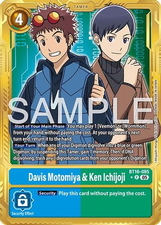 Image of Davis Motomiya & Ken Ichijoji [BT16-085] (Alternate Art) [Advanced Booster Digimon Generation]