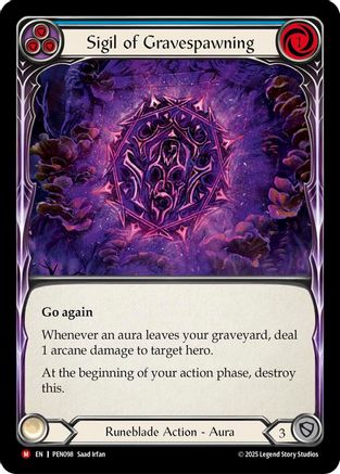 Image of Sigil Of Gravespawning (Blue) [PEN098] (Compendium of Rathe)