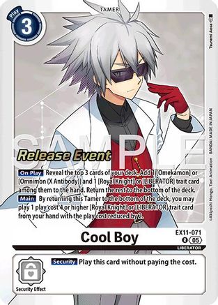 Image of Cool Boy [EX11-071] [Dawn of Liberator Release Event Cards]