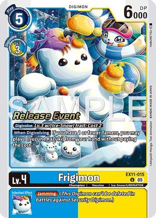 Image of Frigimon (EX11-015) - Dawn of Liberator Release Event Cards