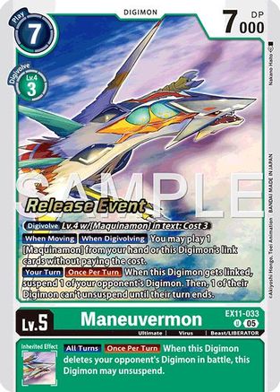 Image of Maneuvermon [EX11-033] [Dawn of Liberator Release Event Cards]