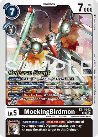 Image of MockingBirdmon [EX11-042] [Dawn of Liberator Release Event Cards]