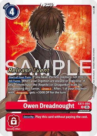 Image of Owen Dreadnought [EX11-054] [Dawn of Liberator Release Event Cards]