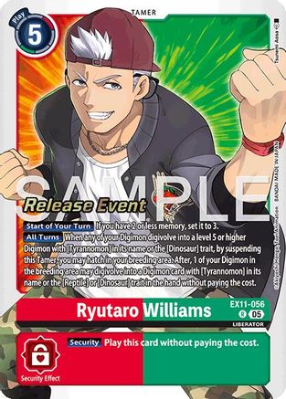 Image of Ryutaro Williams (EX11-056) - Dawn of Liberator Release Event Cards Foil