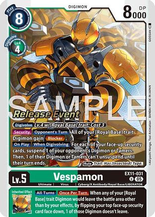 Image of Vespamon (EX11-031) - Dawn of Liberator Release Event Cards
