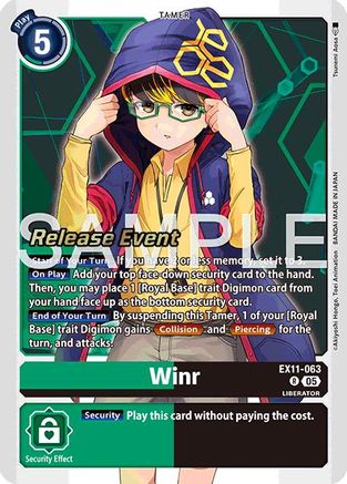 Image of Winr (EX11-063) - Dawn of Liberator Release Event Cards Foil