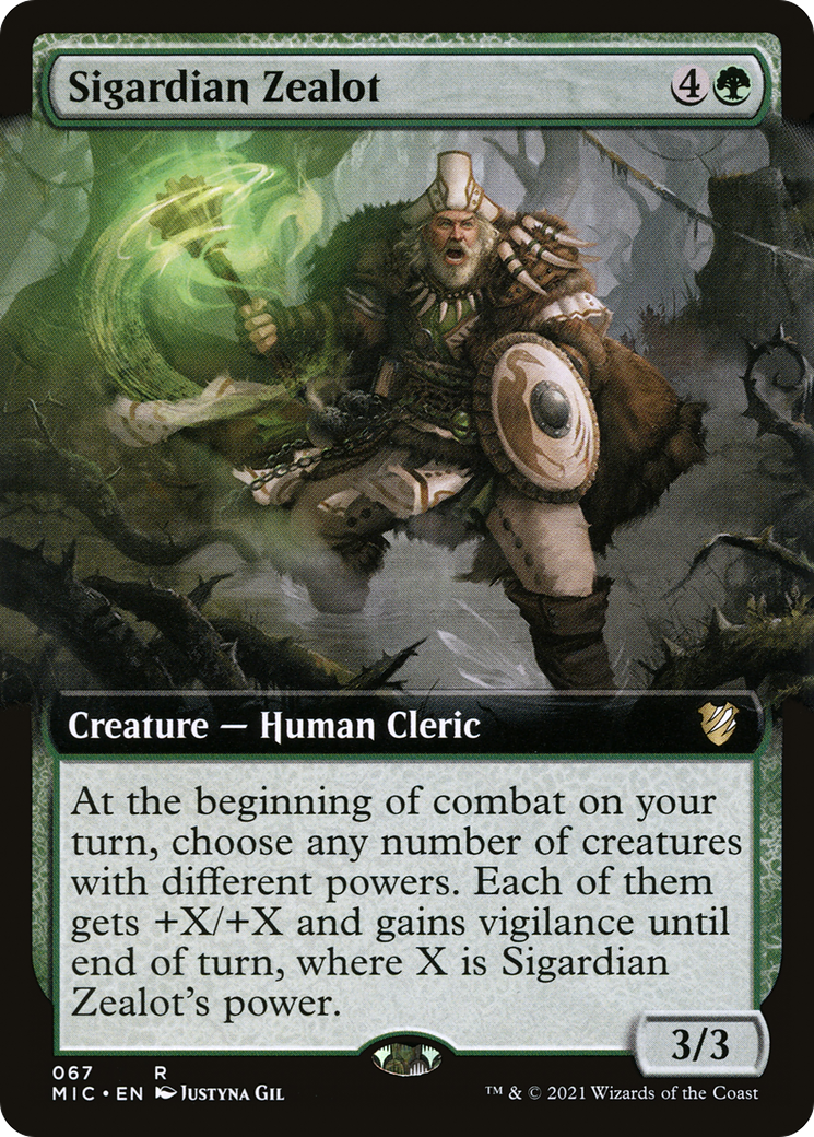 Image of Sigardian Zealot (Extended Art) [Innistrad: Midnight Hunt Commander]