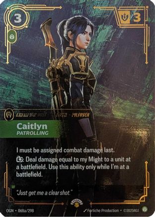Image of Caitlyn - Patrolling (068a/298) - Riftbound Promotional Cards Foil