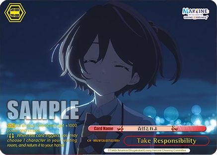 Image of Take Responsibility (RRR+) (MKI/W126-E075EX RRR+) - Makeine: Too Many Losing Heroines!