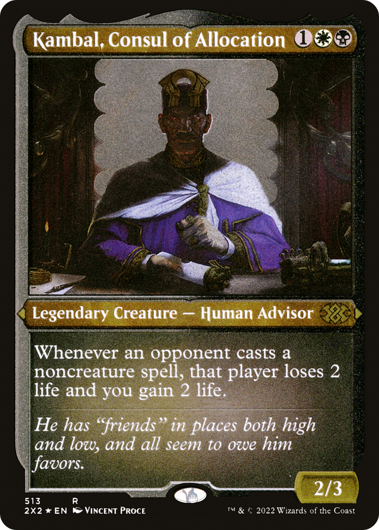Image of Kambal, Consul of Allocation (Foil Etched) [Double Masters 2022]