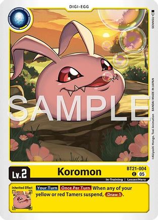 Image of Koromon - BT21-004 (Reprint) (BT21-004) - Advanced Booster Digimon Generation Foil