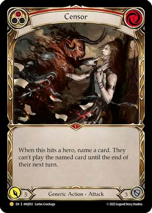 Image of Censor (Red) (ANQ012) (ANQ012) - Compendium of Rathe - Antiquity Pack Cold Foil