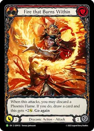 Image of Fire that Burns Within (GEM132) - GEM Pack 4 Rainbow Foil