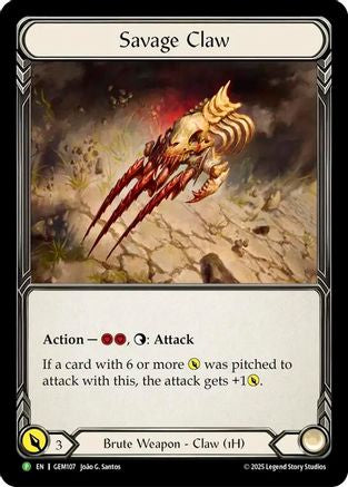 Image of Savage Claw (GEM107) - GEM Pack 4 Cold Foil