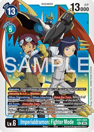 Image of Imperialdramon: Fighter Mode - AD1-024 (AD1-024) - Advanced Booster Digimon Generation Foil
