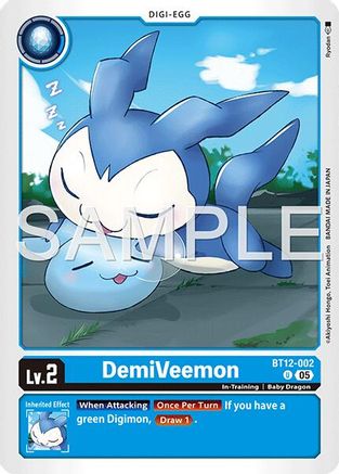 Image of DemiVeemon - BT12-002 (Reprint) (BT12-002) - Advanced Booster Digimon Generation Foil