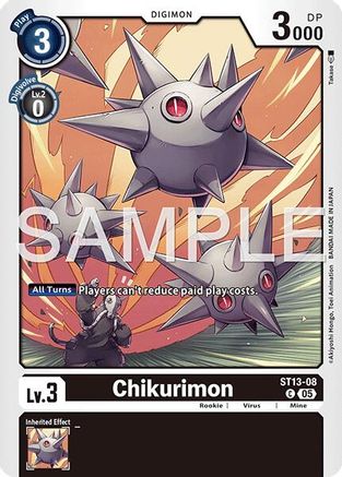 Image of Chikurimon (Reprint) (ST13-08) - Advanced Booster Digimon Generation Foil