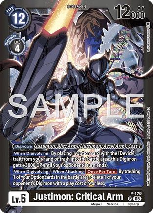 Image of Justimon: Critical Arm (P-179) - Limited Card Pack -Another Knight- Foil