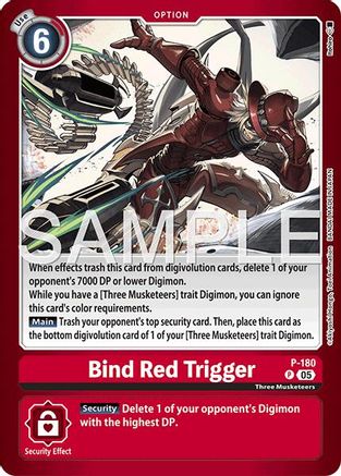 Image of Bind Red Trigger (P-180) - Limited Card Pack -Another Knight- Foil
