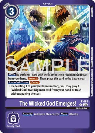 Image of The Wicked God Emerges! (P-193) - Limited Card Pack -Another Knight- Foil