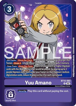 Image of Yuu Amano (BT10-093) - Limited Card Pack -Another Knight- Foil