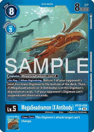 Image of MegaSeadramon (X Antibody) (BT20-026) - Limited Card Pack -Another Knight- Foil