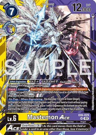 Image of Mastemon ACE (EX6-029) - Limited Card Pack -Another Knight- Foil