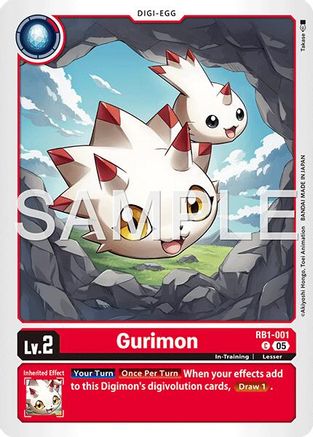 Image of Gurimon (Reprint) (RB1-001) - Advanced Booster Digimon Generation Foil