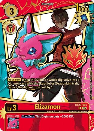 Image of Elizamon (Rare Pull) (BT23-005) - Dawn of Liberator Foil