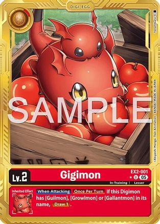 Image of Gigimon (Gold Border) (EX2-001) - Advanced Booster Digimon Generation Foil