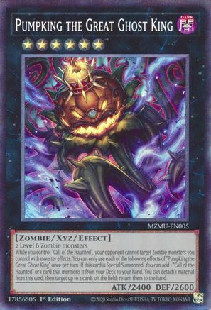 Image of Pumpking the Great Ghost King (Collector's Rare) (MZMU-EN005) - Maze of Muertos 1st Edition